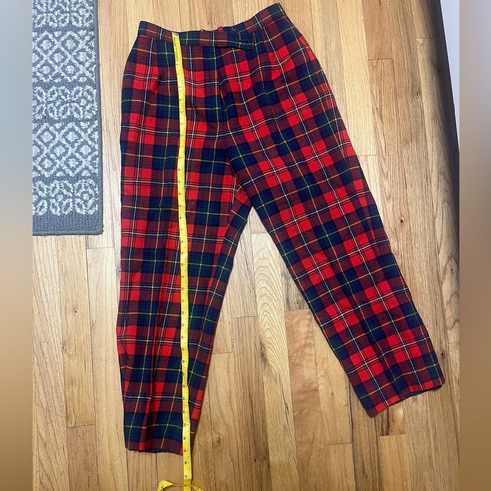 Vintage pendleton wool boyd tartan plaid trouser , petite, 25 inch waist